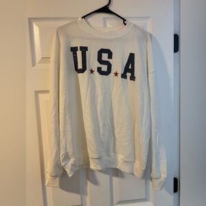 Altar'd State Cream USA Sweatshirt